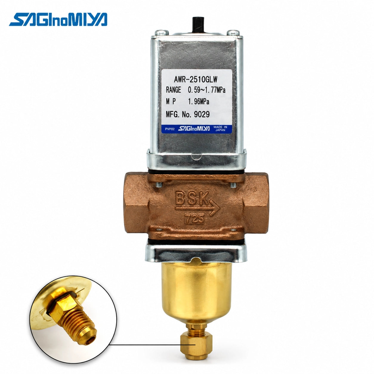 Saginomiya AWR-1203GLW–5020FLWH Water Regulating Valves, 3/8–2 in