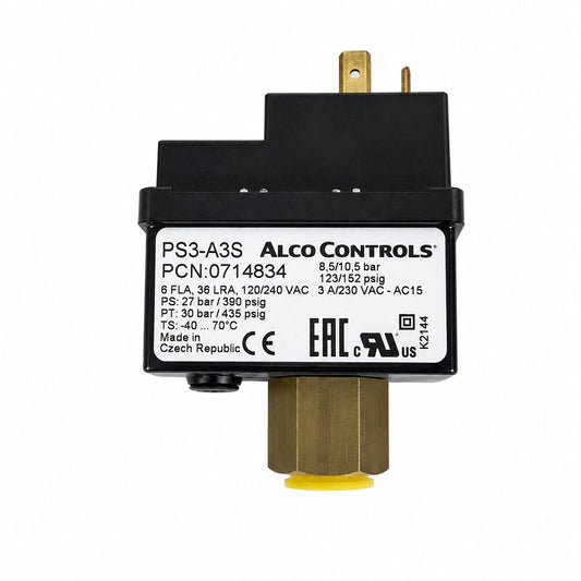 Alco Controls PS3-A3S / 0714834 Pressure Control, 8.5/10.5 bar, Auto Reset