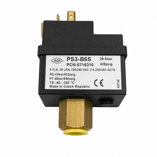 Alco Controls PS3-B6S / 0716310 High Pressure Cut-Out, 29.5 bar, Manual Reset