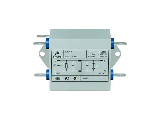 TDK EPCOS B84111A0000A110 EMC Filter - 10A 250V - Technical Specification Table