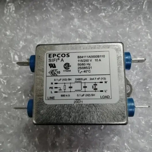 TDK EPCOS B84111A0000B110 EMC Filter - 10A 250V SIFI-A Series - Technical Specifications View