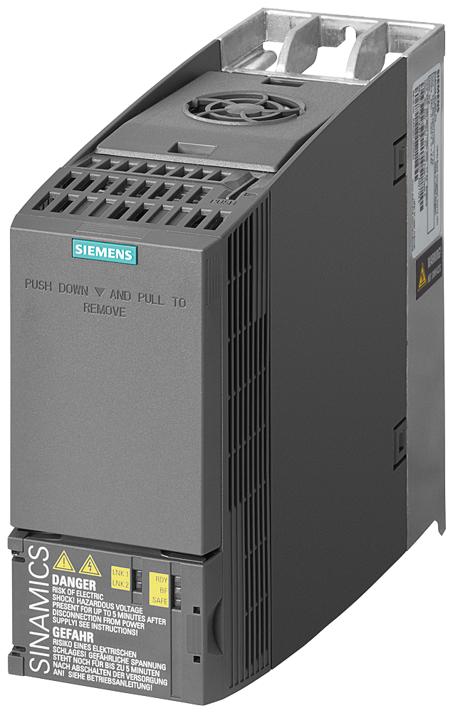 Siemens 6SL3210-1KE18-8AF1 SINAMICS G120C PROFINET 4kW VFD - Integrated Filter - Front View