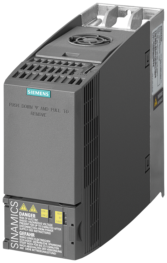 Siemens 6SL3210-1KE18-8AF1 SINAMICS G120C PROFINET 4kW VFD - Integrated Filter - Front View