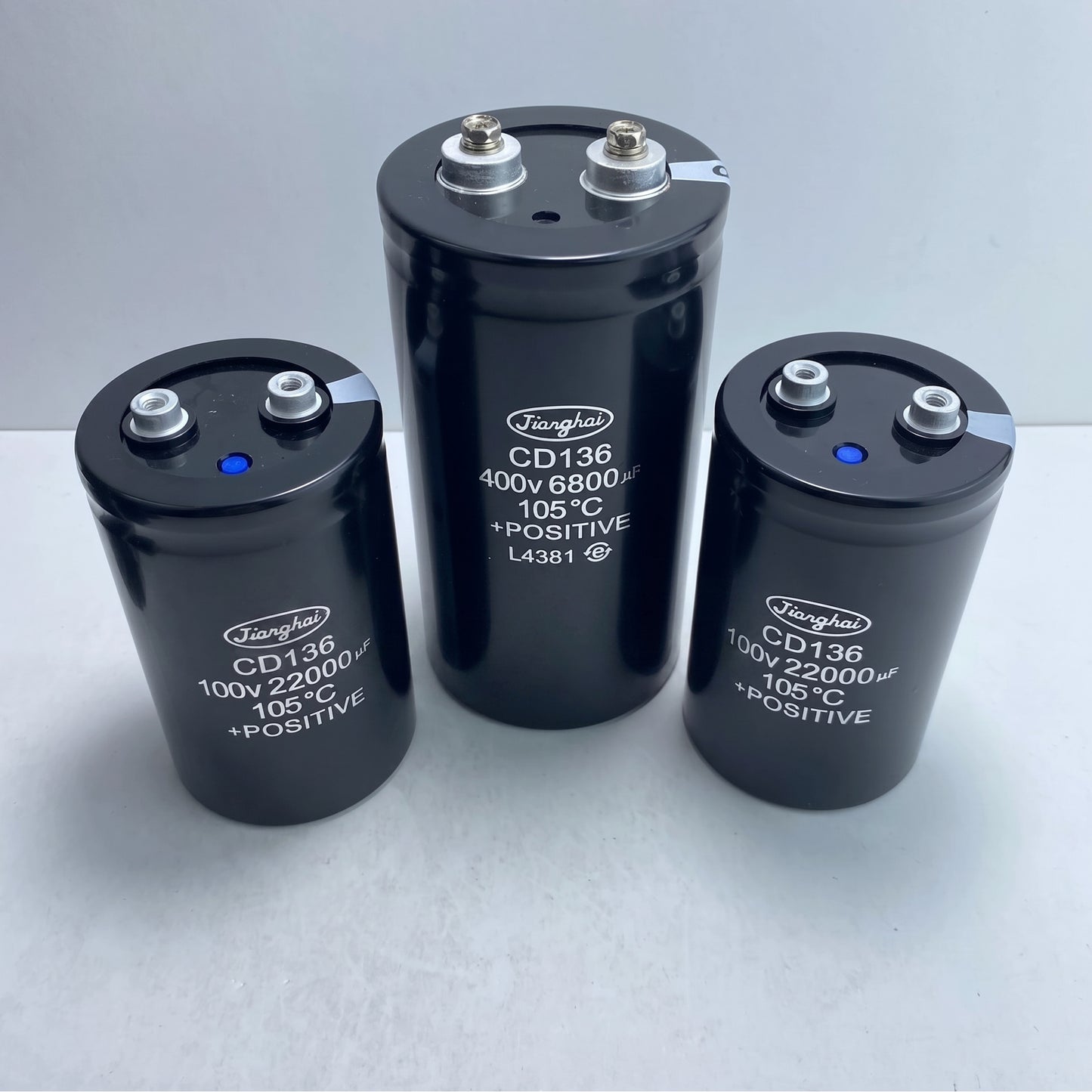 Jianghai CD136 PK Series 5600μF 450V Screw Terminal Aluminum Electrolytic Capacitor (P/N: ECG2WPK562MF157)