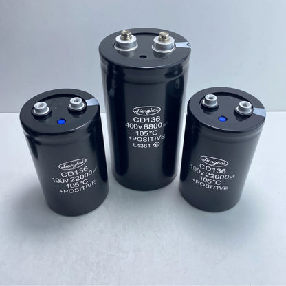 Jianghai CD136 PK Series 5600μF 450V Screw Terminal Aluminum Electrolytic Capacitor (P/N: ECG2WPK562MF157)