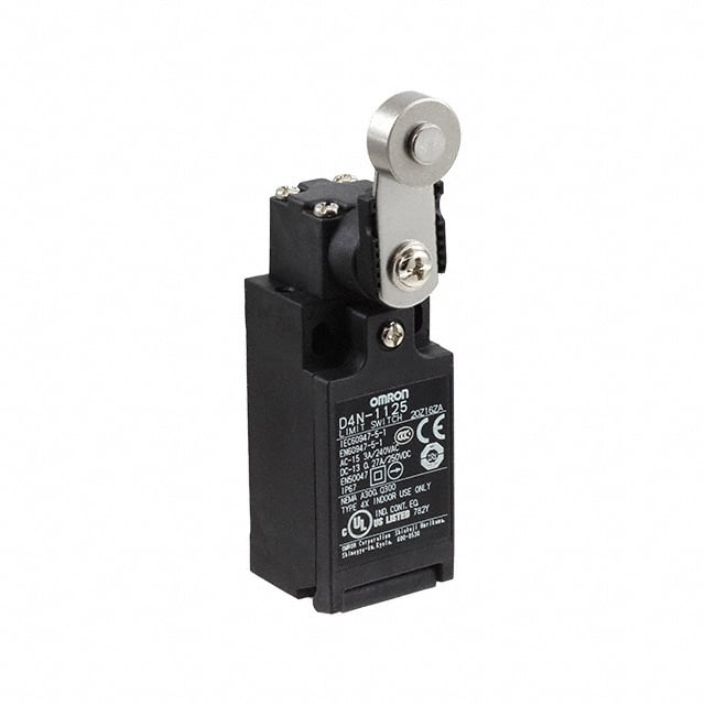 OMRON D4N-1125 Safety Limit Switch, 1NC/1NO, IP67 Protection, Metal Roller Lever