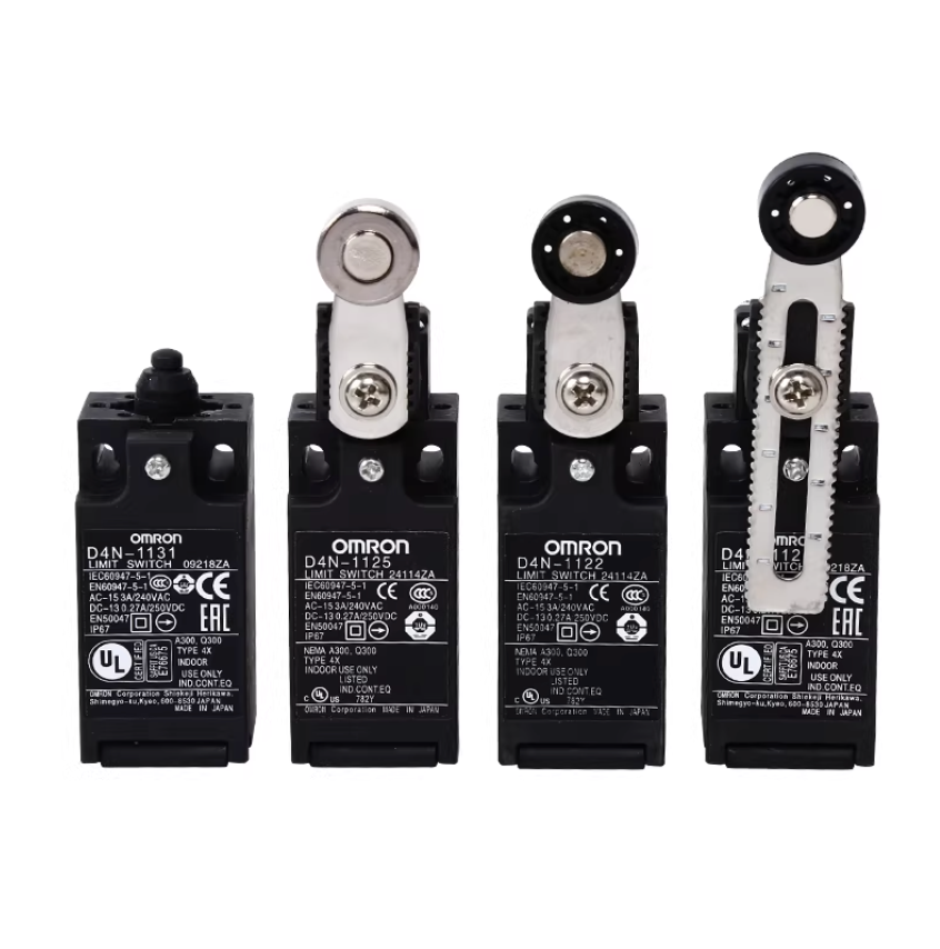 OMRON D4N-412G Safety Limit Switch, 1NC/1NO, IP67 Protection, Adjustable Roller Lever