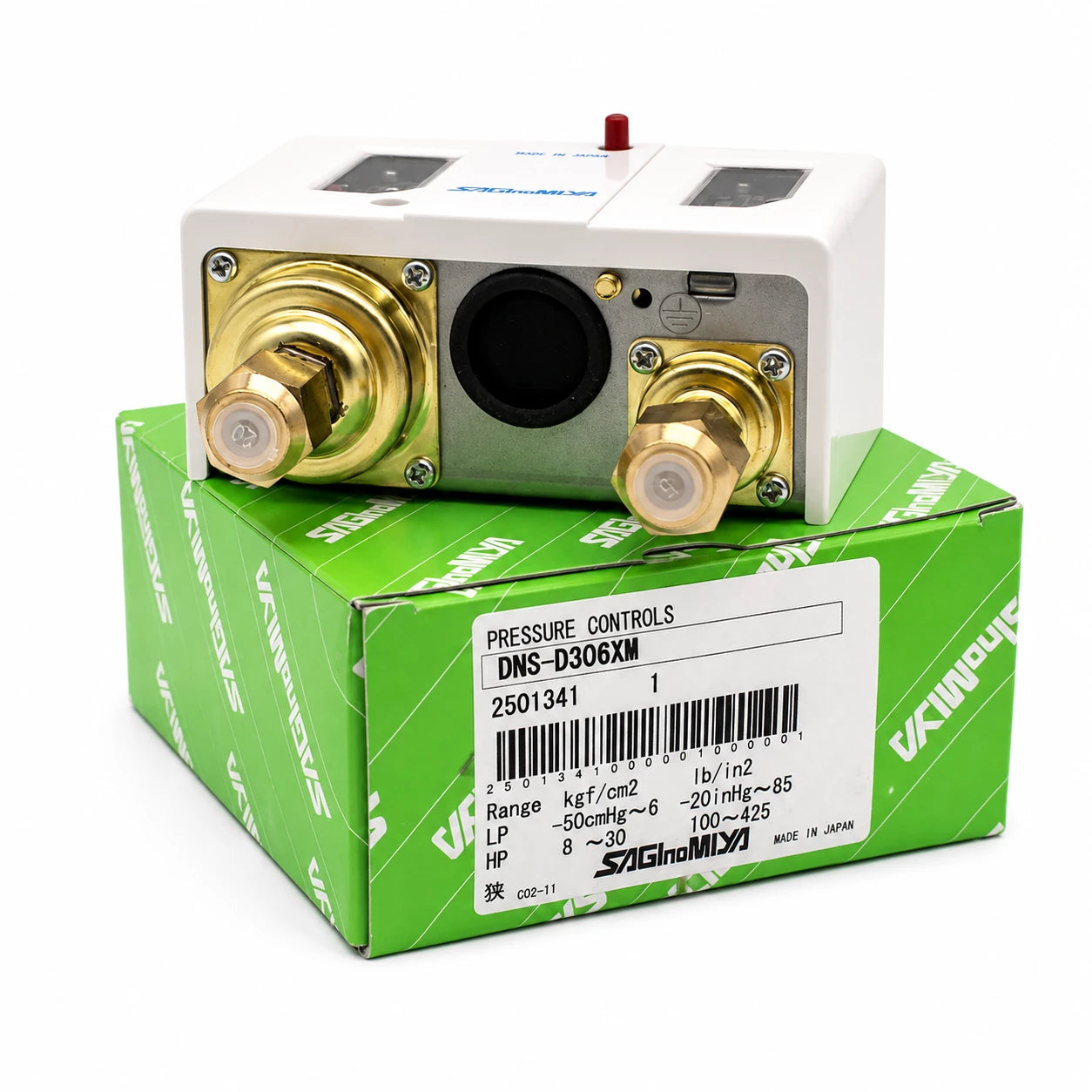 Saginomiya DNS Series Dual Pressure Controls, Automatic & Manual Reset, 1/4 in Flare