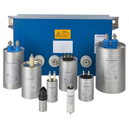 ELECTRONICON E62.R23-753M33 Three-Phase AC Filter Capacitor, 3 × 75 µF, 750 VAC