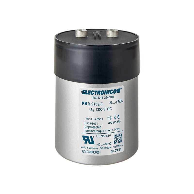 ELECTRONICON ELECTRONICON E50.N15-454nt1 Power Film Capacitor, 450µF 1100VDC, 80A Imax, 85x150mm