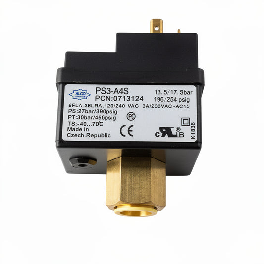 Emerson ALCO PS3-A4S Dual Pressure Switch, 13.5/17.5 Bar, PCN 0713124