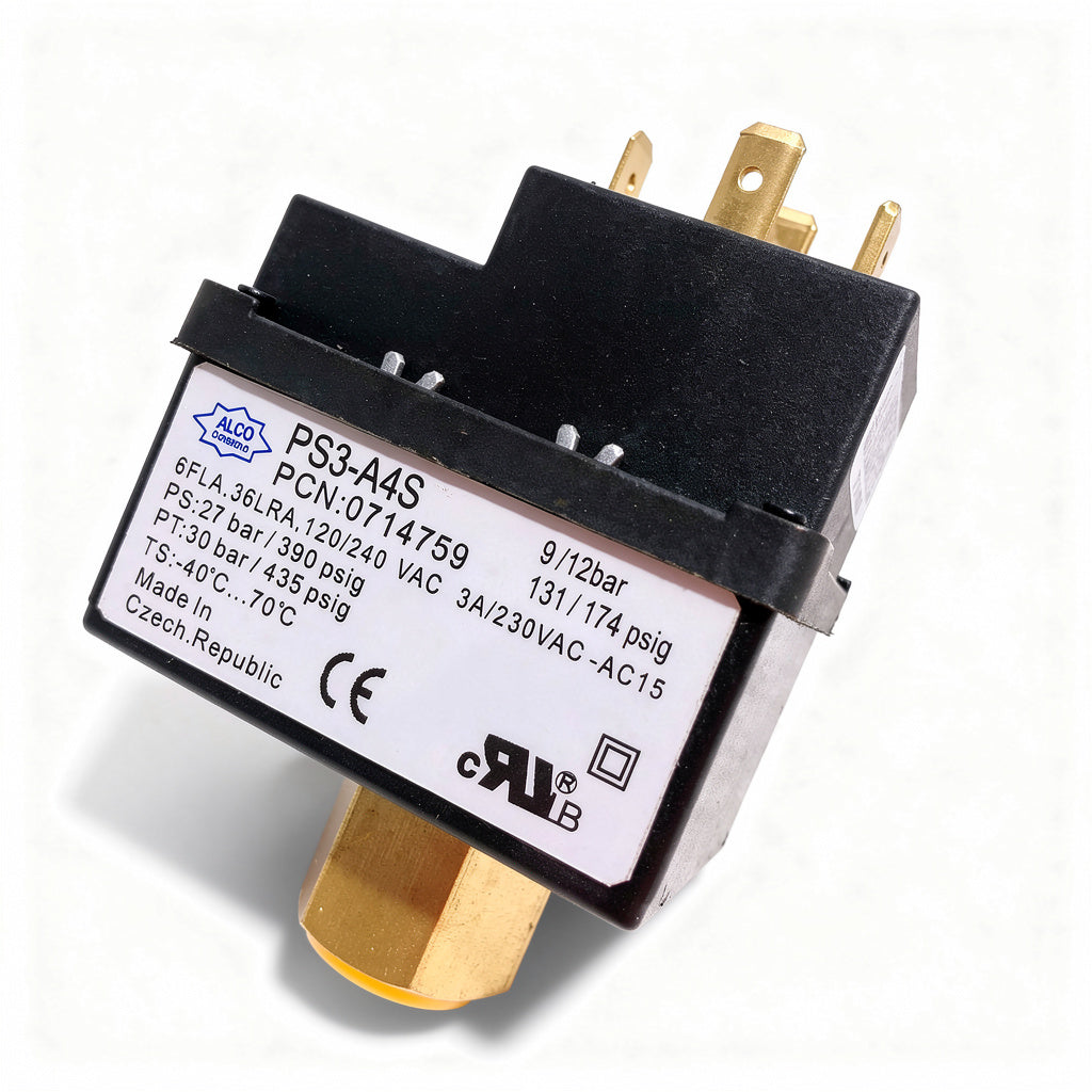 Emerson ALCO PS3-A4S Dual Pressure Switch, 9/12 Bar, PCN 0714759