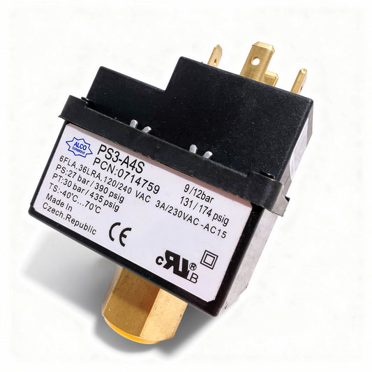Emerson ALCO PS3-A4S Dual Pressure Switch, 9/12 Bar, PCN 0714759