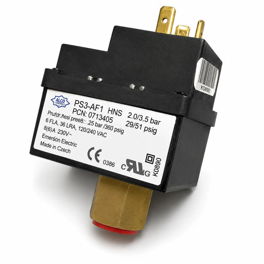 Emerson ALCO PS3-AF1 HNS Pressure Control Switch, 2.0/3.5 bar Low Pressure, 0713405