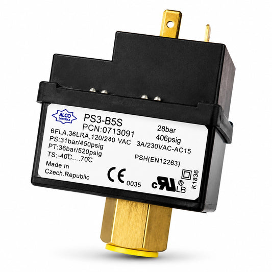 Emerson ALCO PS3-B5S Pressure Control Switch, 28 bar High Pressure Safety, 0713091