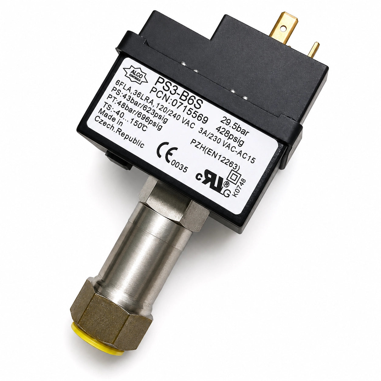 Emerson ALCO PS3-B6S HNS Pressure Control Switch, 29.5 bar High Pressure, 0715569