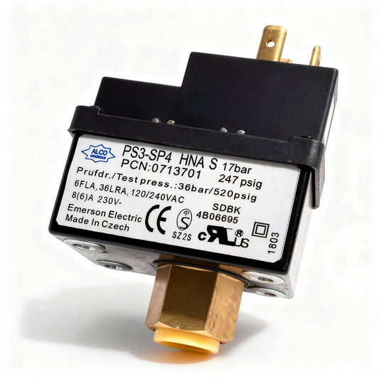 Emerson ALCO PS3-SP4 HNA S High Pressure Switch, 17 Bar, PCN 0713701