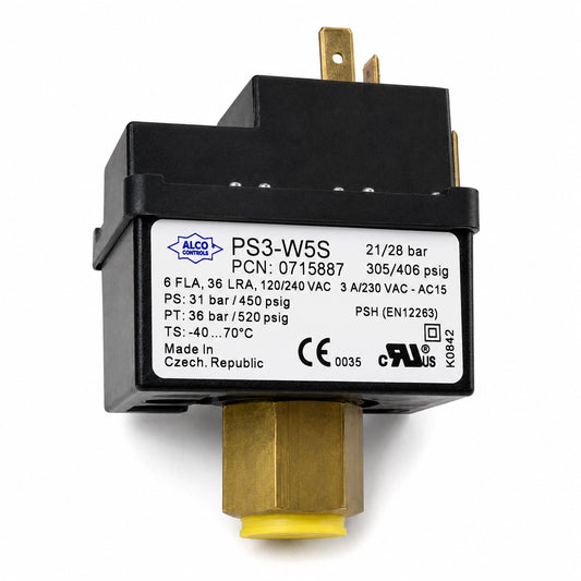 Emerson ALCO PS3-W5S Pressure Control Switch, 21/28 bar High Pressure, 0715887