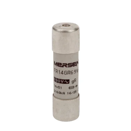 Mersen FR14GR69V40T High-Speed Semiconductor Fuse - 40A 690V AC gR - Front View