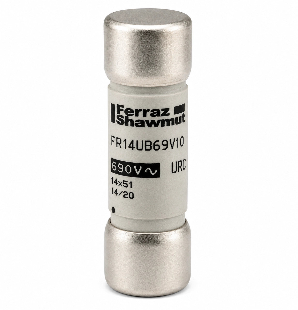 Ferraz Shawmut FR14UB69V10 Semiconductor Fuse, 10 A, 690 VAC