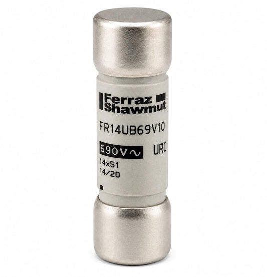 Ferraz Shawmut FR14UB69V10 Semiconductor Fuse, 10 A, 690 VAC