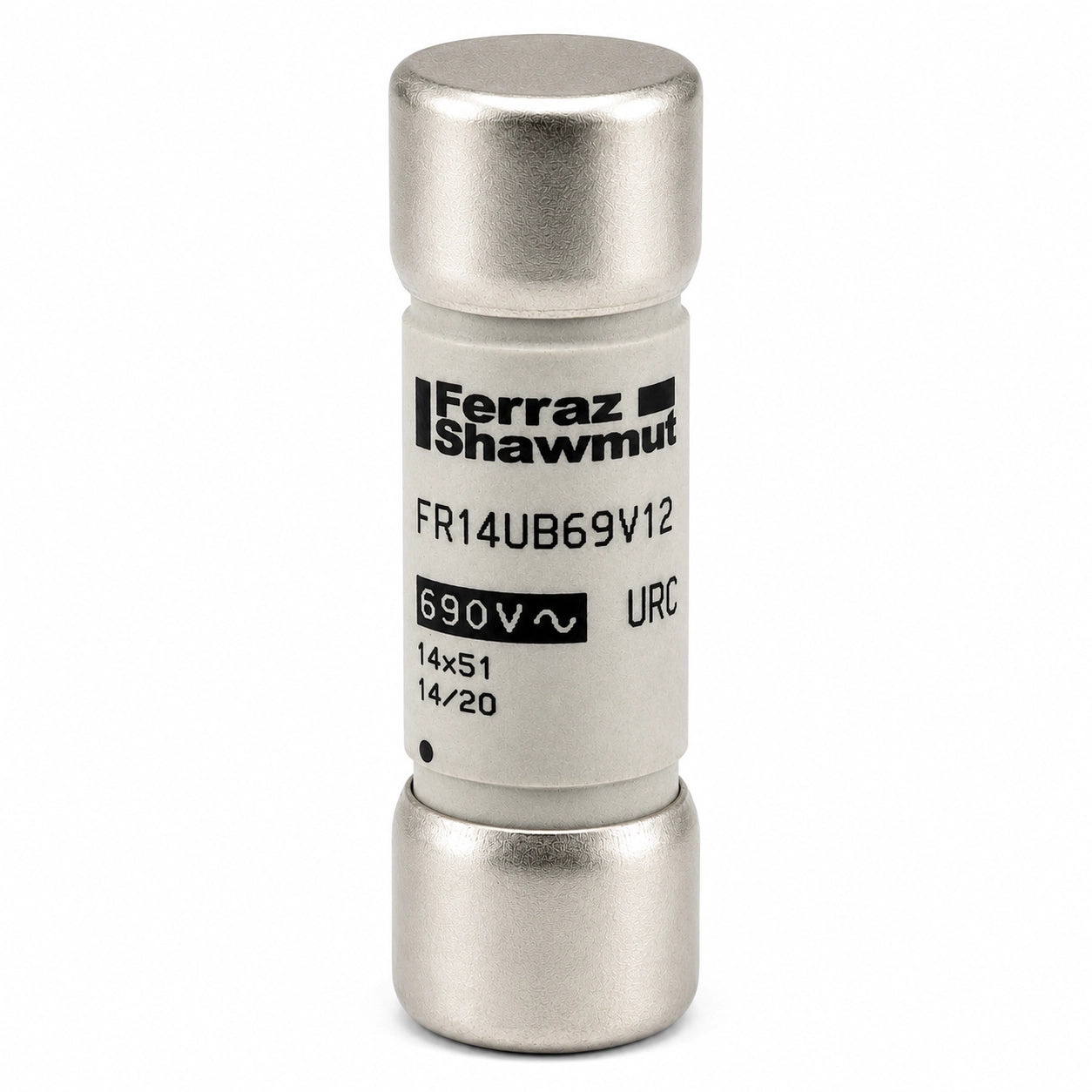 Ferraz Shawmut FR14UB69V12 Semiconductor Fuse, 12 A, 690 VAC