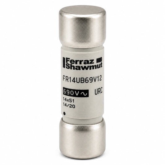 Ferraz Shawmut FR14UB69V12 Semiconductor Fuse, 12 A, 690 VAC