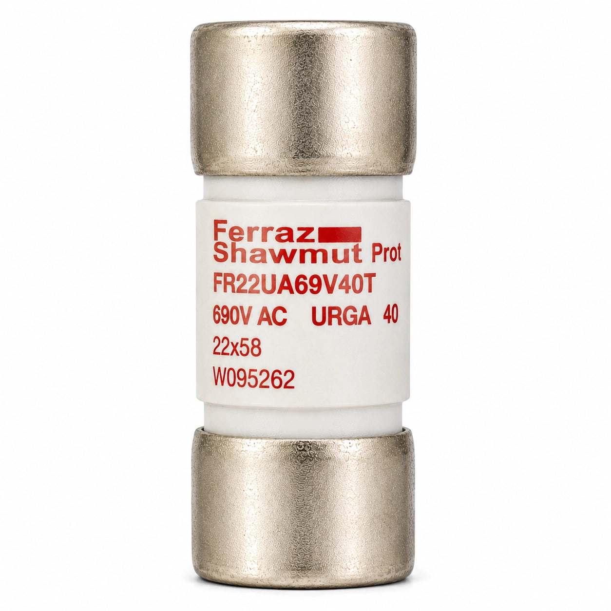 Ferraz Shawmut FR22UA69V40T W095262 Semiconductor Fuse, 40 A, Trip Indicator