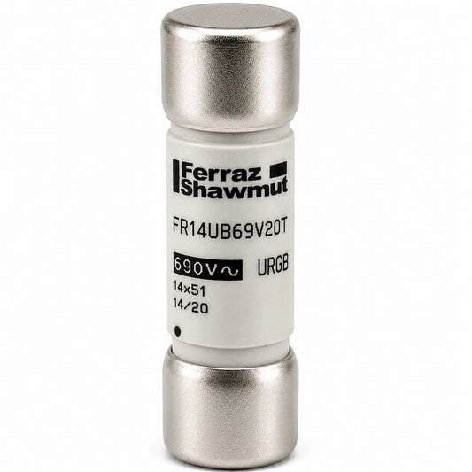 Ferraz Shawmut FR14UB69V20T H078046 Semiconductor Fuse, 20 A, Trip Indicator