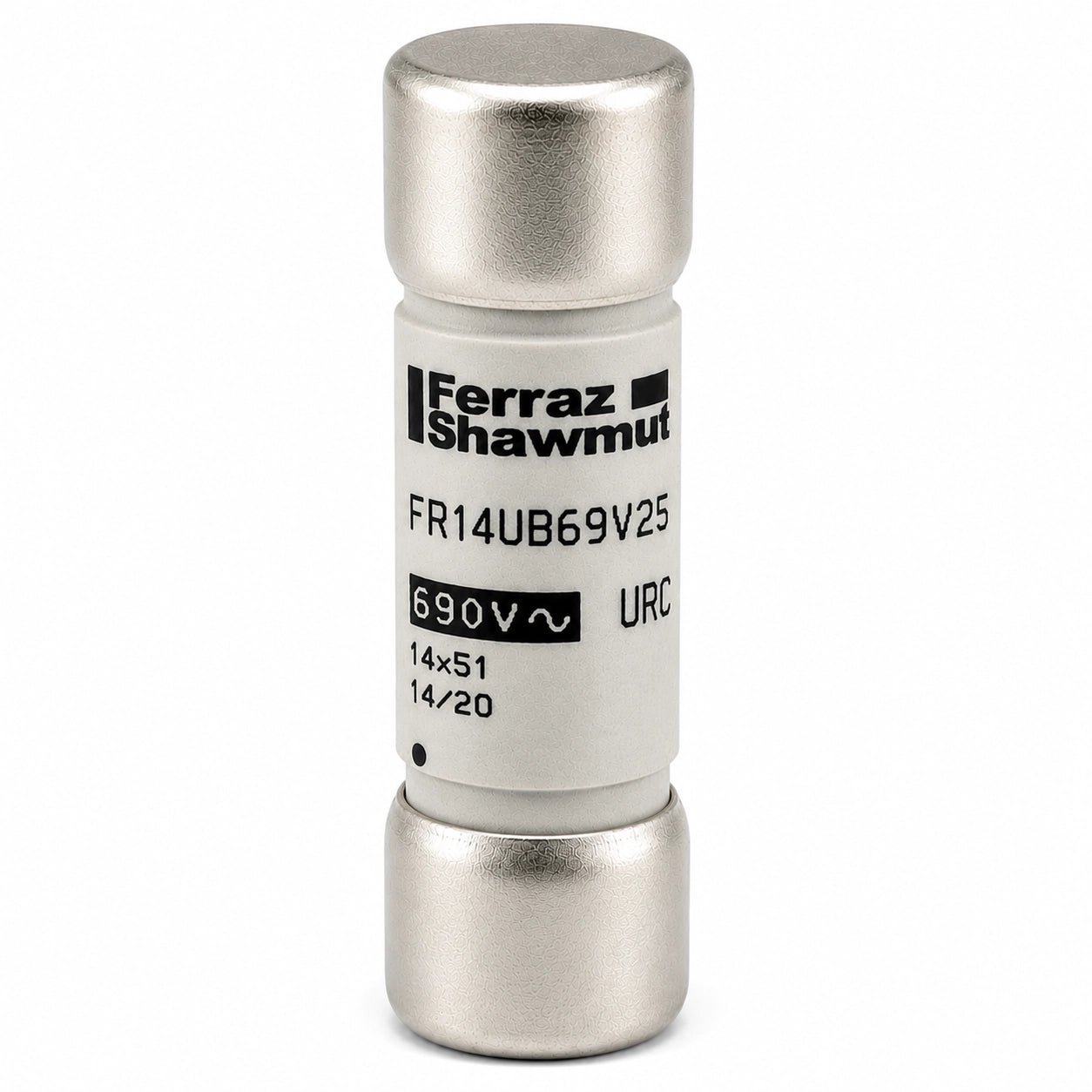 Ferraz Shawmut FR14UB69V25 Semiconductor Fuse, 25 A, 690 VAC