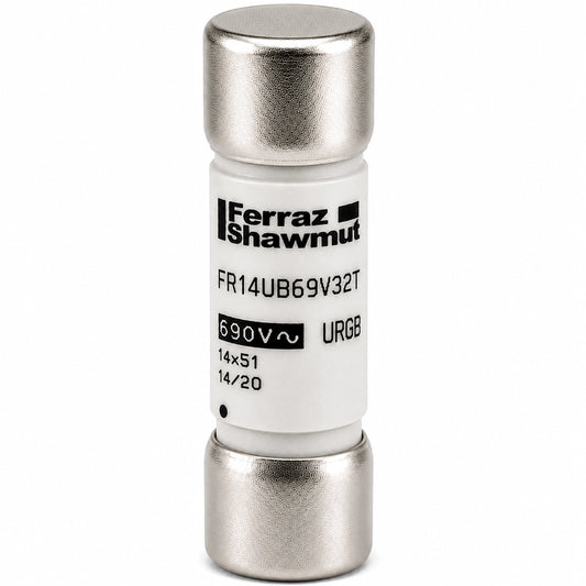 Ferraz Shawmut FR14UB69V32T K078048 Semiconductor Fuse, 32 A, Trip Indicator