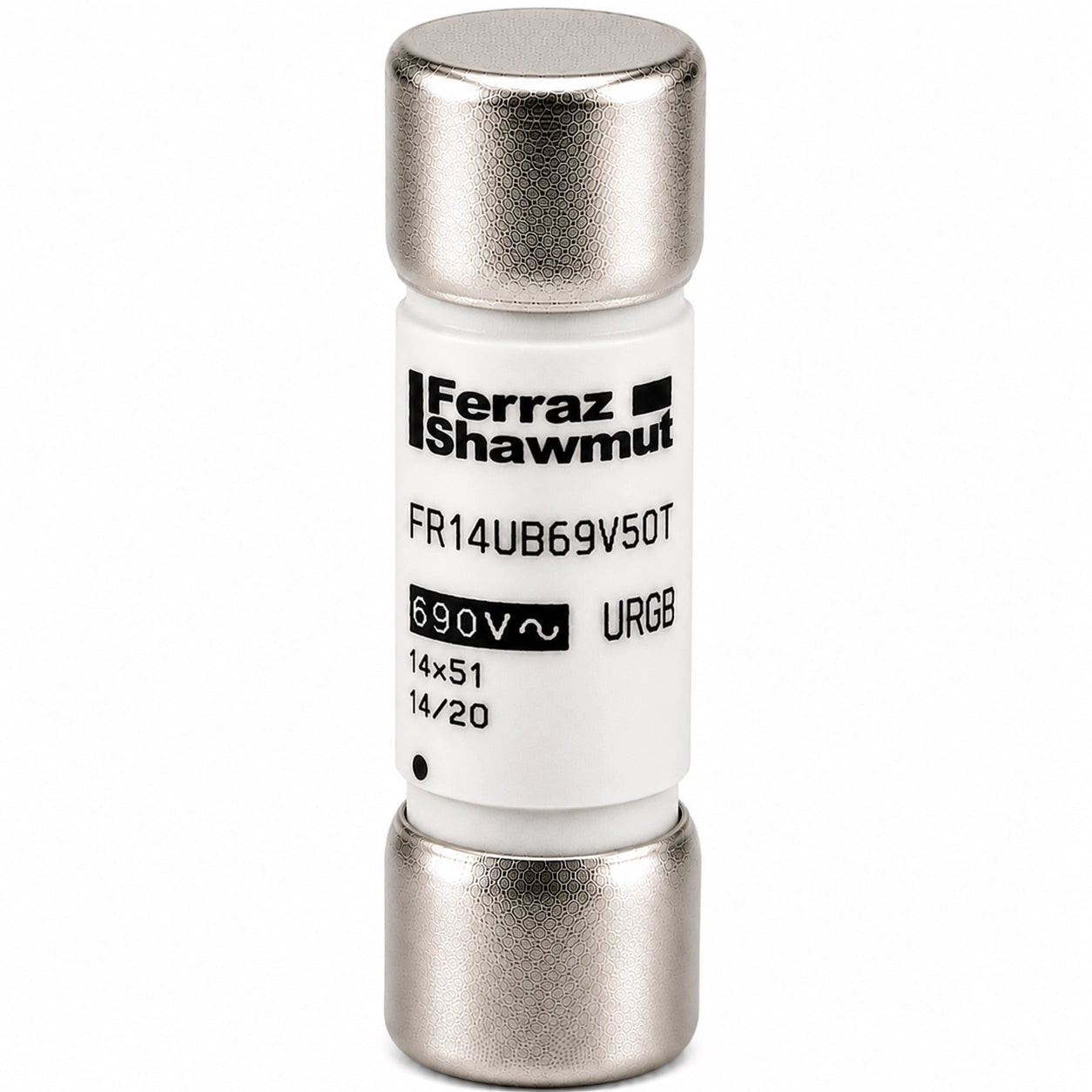 Ferraz Shawmut FR14UB69V50T M078050 Semiconductor Fuse, 50 A, Trip Indicator