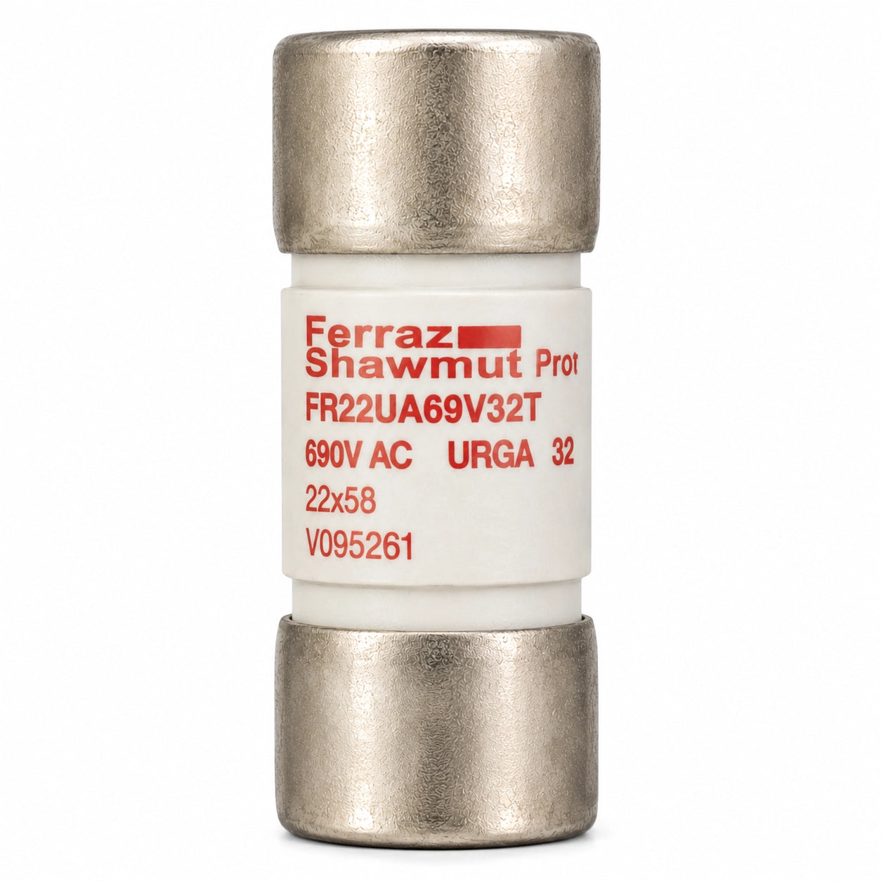 Ferraz Shawmut FR22UA69V32T V095261 Semiconductor Fuse, 32 A, Trip Indicator
