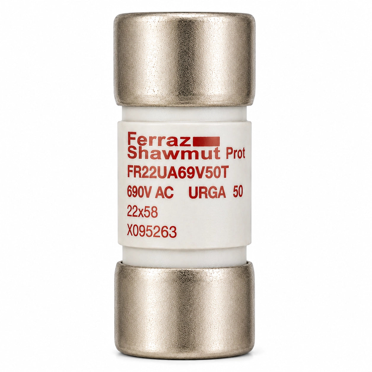 Ferraz Shawmut FR22UA69V50T X095263 Semiconductor Fuse, 50 A, Trip Indicator