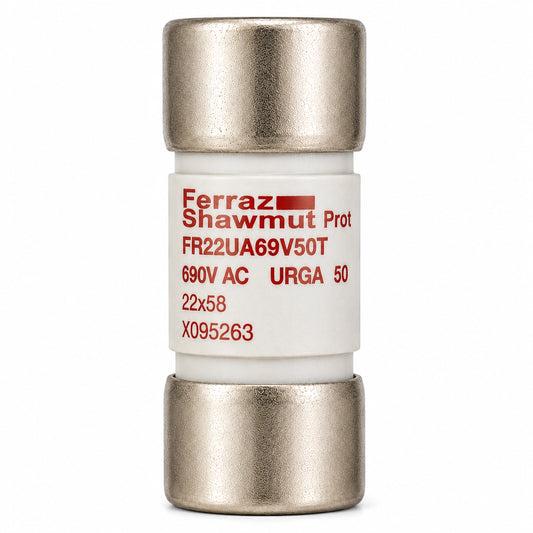 Ferraz Shawmut FR22UA69V50T X095263 Semiconductor Fuse, 50 A, Trip Indicator