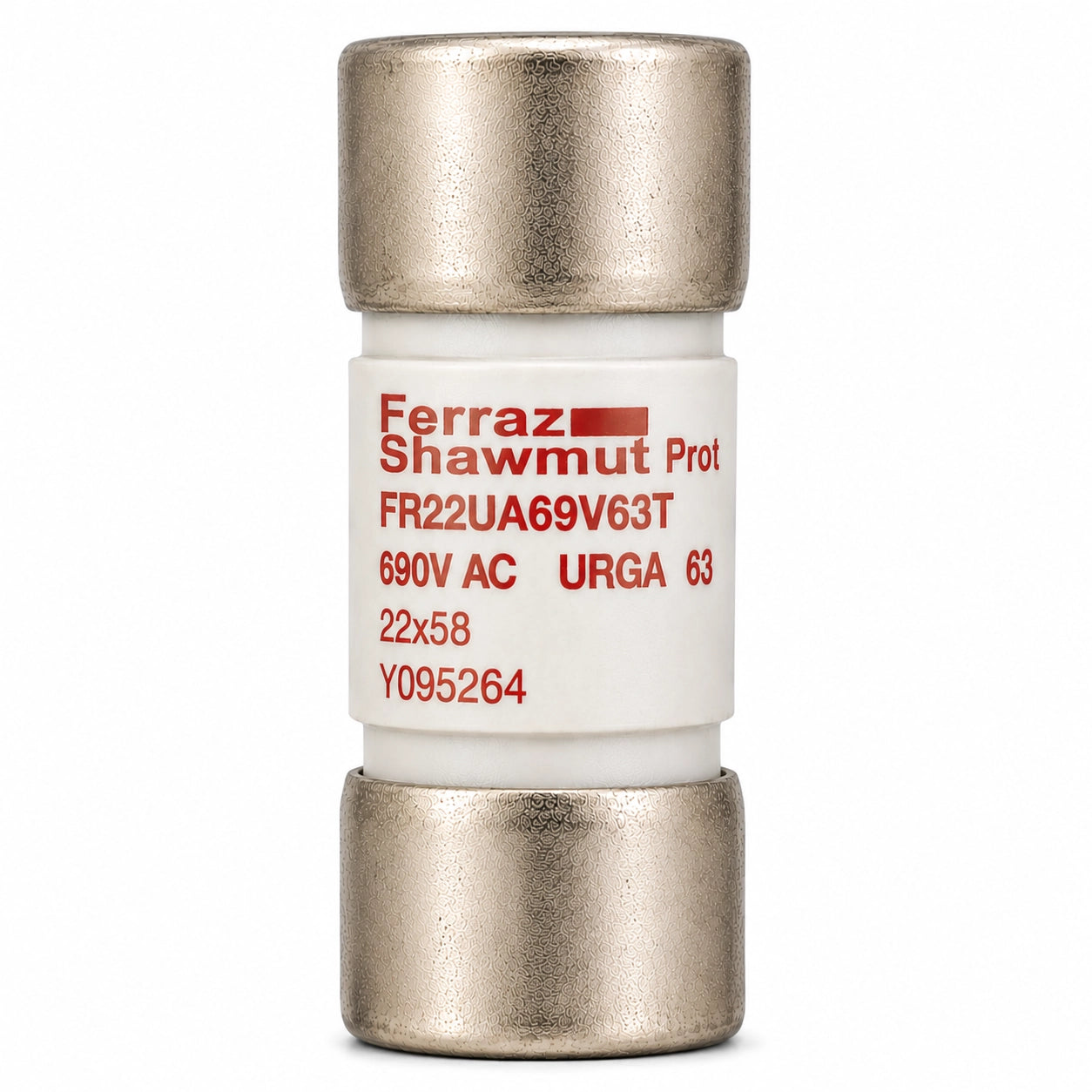 Ferraz Shawmut FR22UA69V63T Y095264 Semiconductor Fuse, 63 A, Trip Indicator