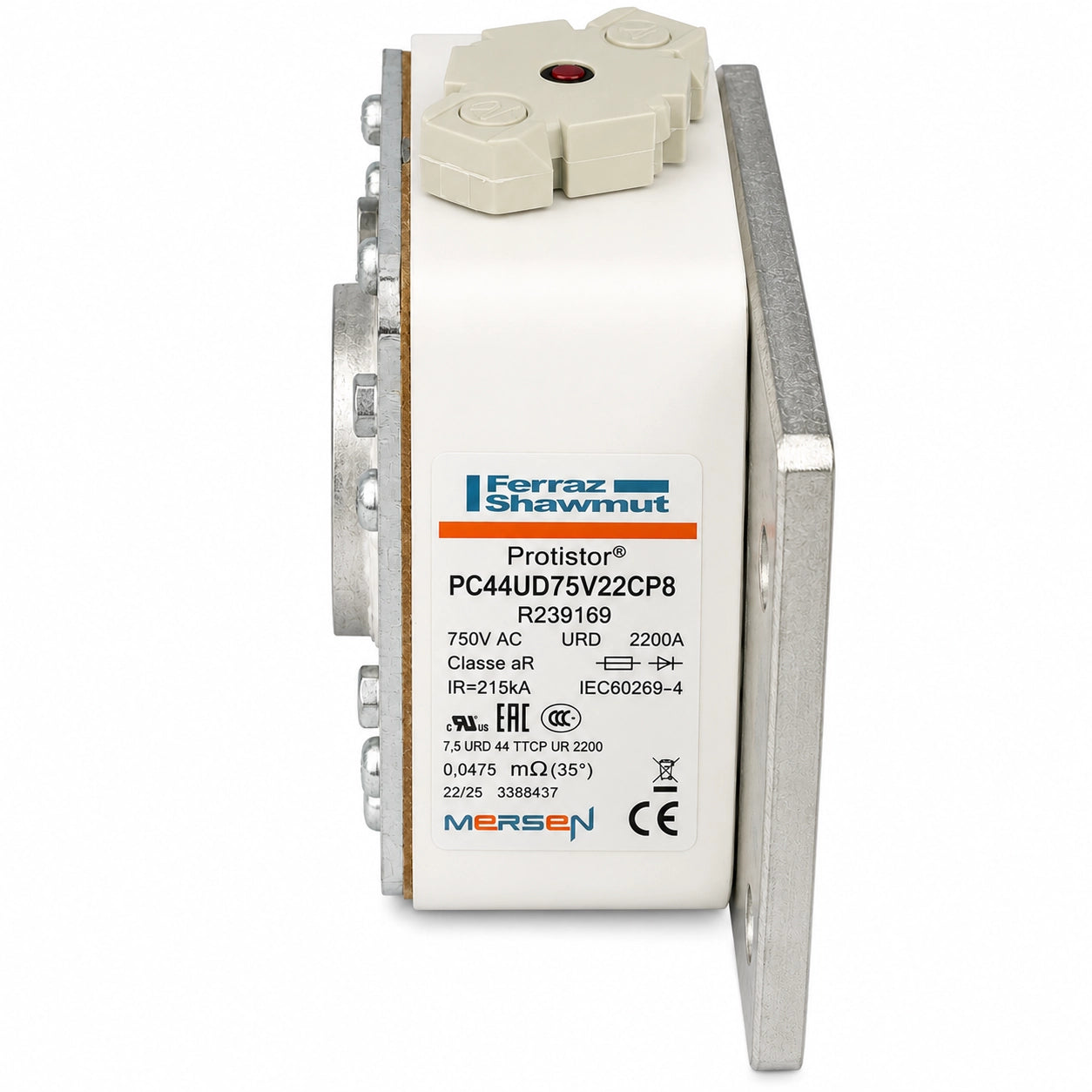 Ferraz Shawmut PC44UD75V22CP8 R239169 aR Fuse, 750 V AC, 2200 A