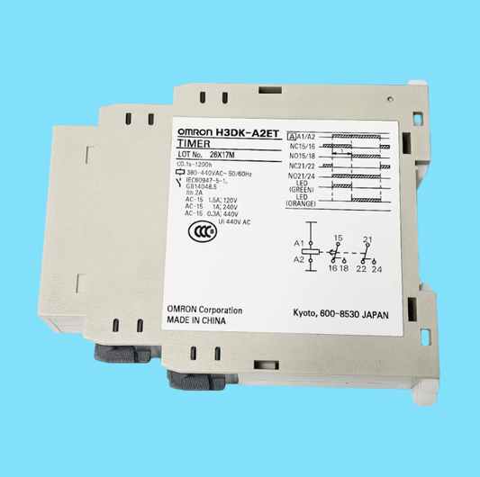Omron H3DK-A2ET ON-delay Timer - 380-440 VAC 1200h - Technical Datasheet Overview