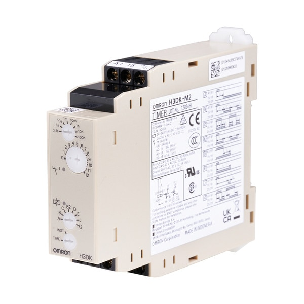Omron H3DK-M2 AC/DC24-240 Multi-mode Timer - Eight Time Ranges - Perspective View