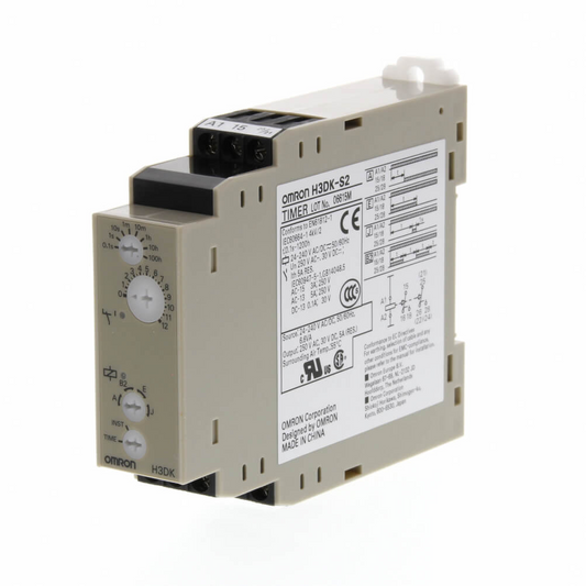Omron H3DK-S2 AC/DC24-240 H3DK Series Multi-mode Timer, DPDT, 24-240 VAC/VDC, 0.1 s to 1200 h