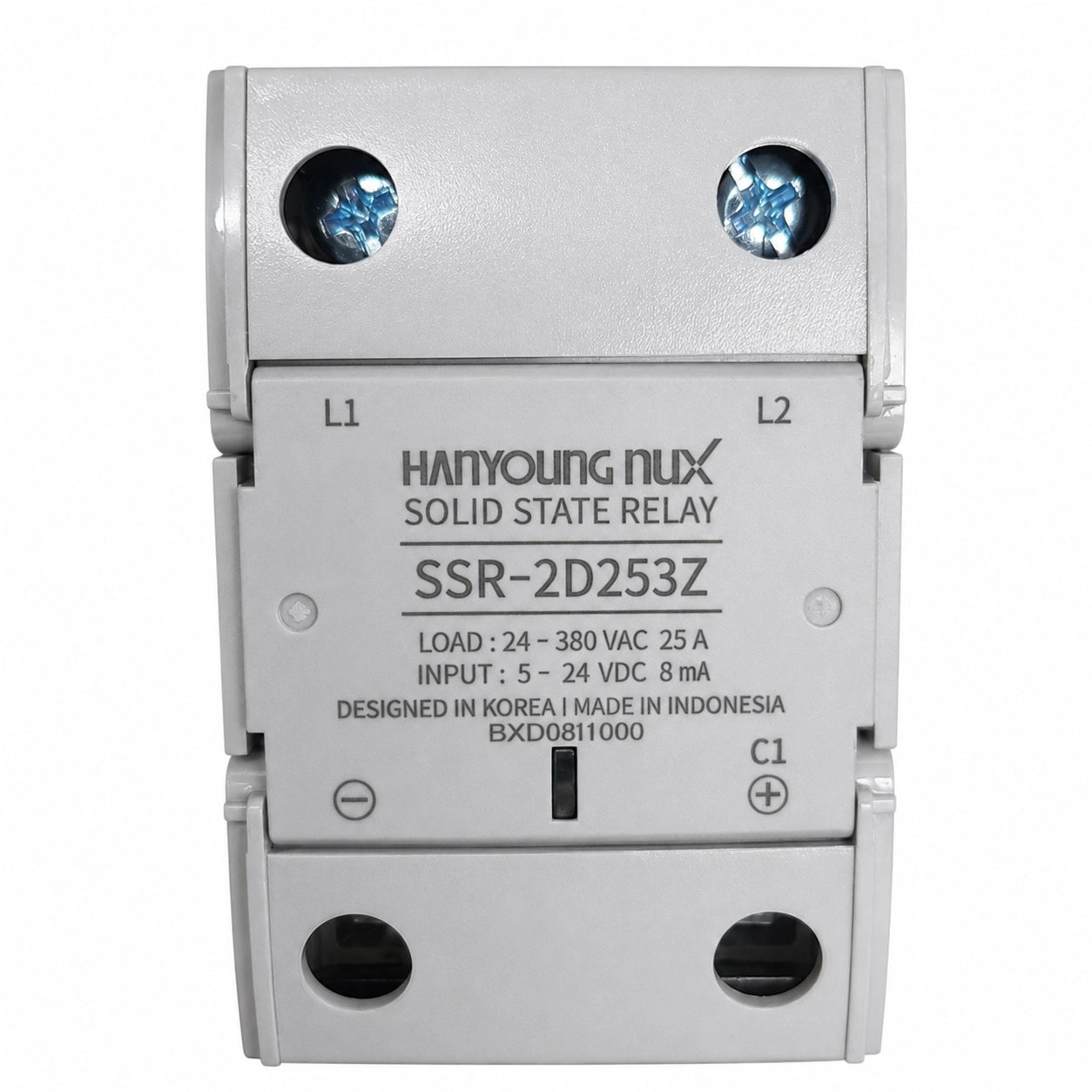 HANYOUNG NUX SSR-2D103Z Single-Phase Solid State Relay, 10 A, 24-380 VAC