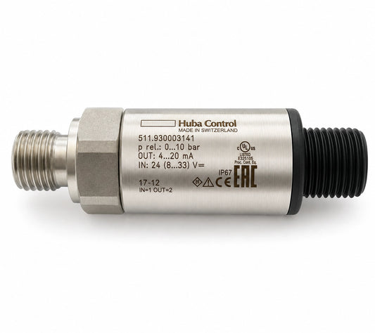 Huba Control 511.930003141 Pressure Sensor Transmitter - 0-10 bar 4-20 mA - Product Image