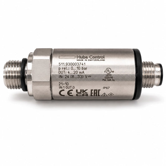 Huba Control 511.930003741 Pressure Transmitter - 0-10 bar - Label Close-up