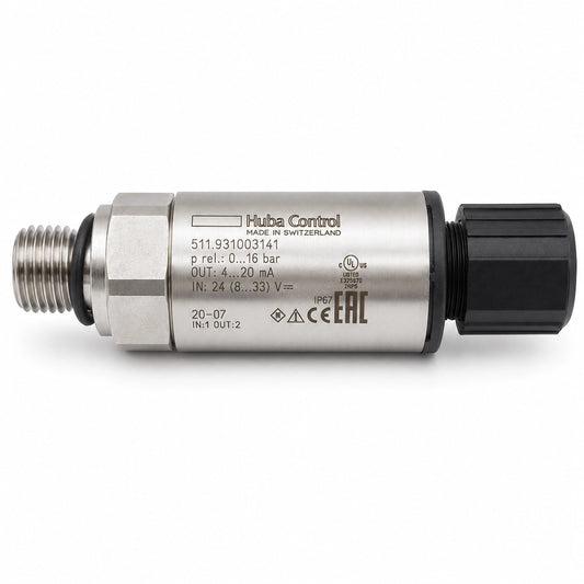 Huba Control 511.931003141 Pressure Transmitter, 0-16 bar, 4-20 mA
