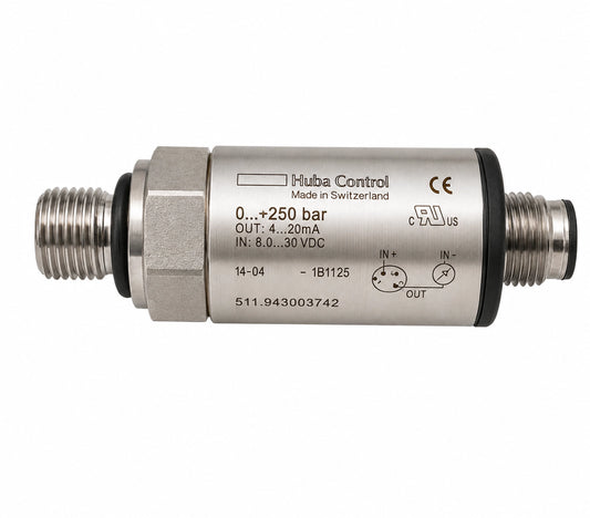Huba Control 511.943003742 Pressure Transmitter - 0-250 bar - Label Close-up
