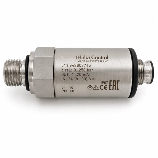 Huba Control 511.943603745 Pressure Transmitter - 0-250 bar - Label Close-up