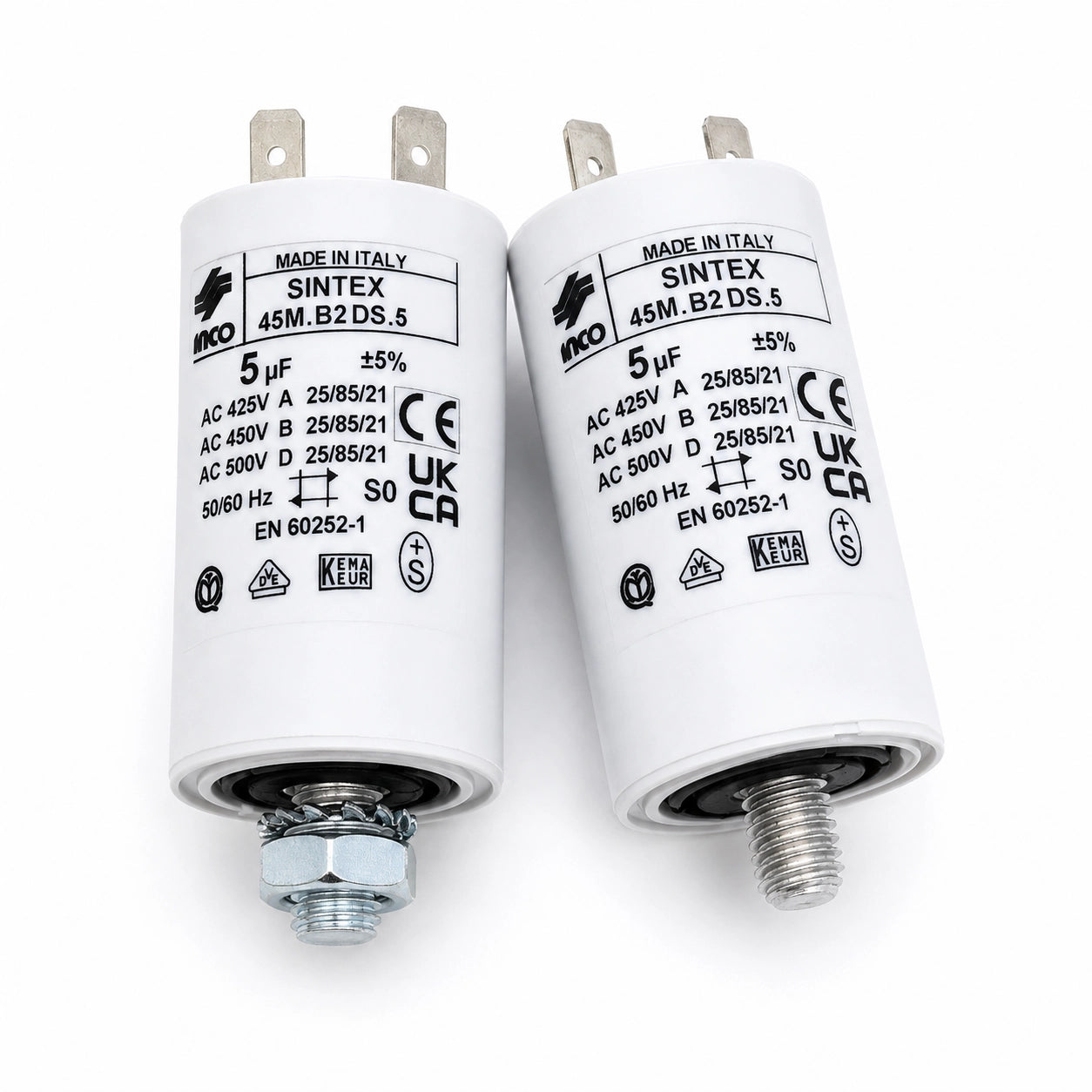 INCO 45M.B2DS.5 AC Capacitor, 5 µF ±5%, 425/450/500 VAC