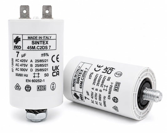 INCO 45M.C2DS.7 AC Capacitor, 7 µF ±5%, 425/475/500 VAC