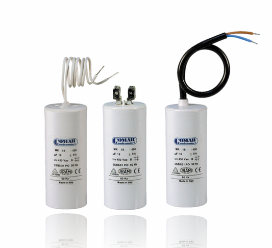 COMAR MKA 450-6.3 MKA 450 Series Motor Run Capacitor, 6.3µF, 450VAC