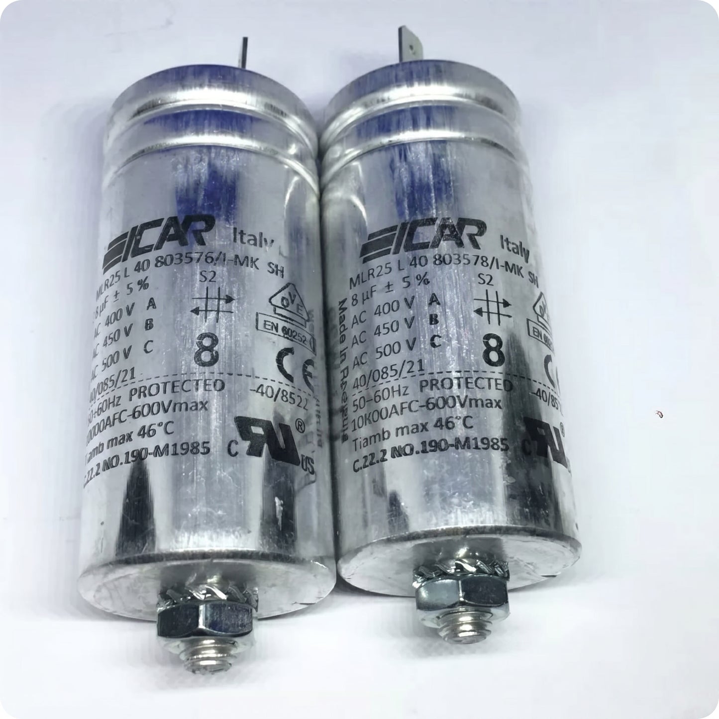 ICAR MLR25L40803578 Motor Run Capacitor - 8µF 450V S2 - Product 